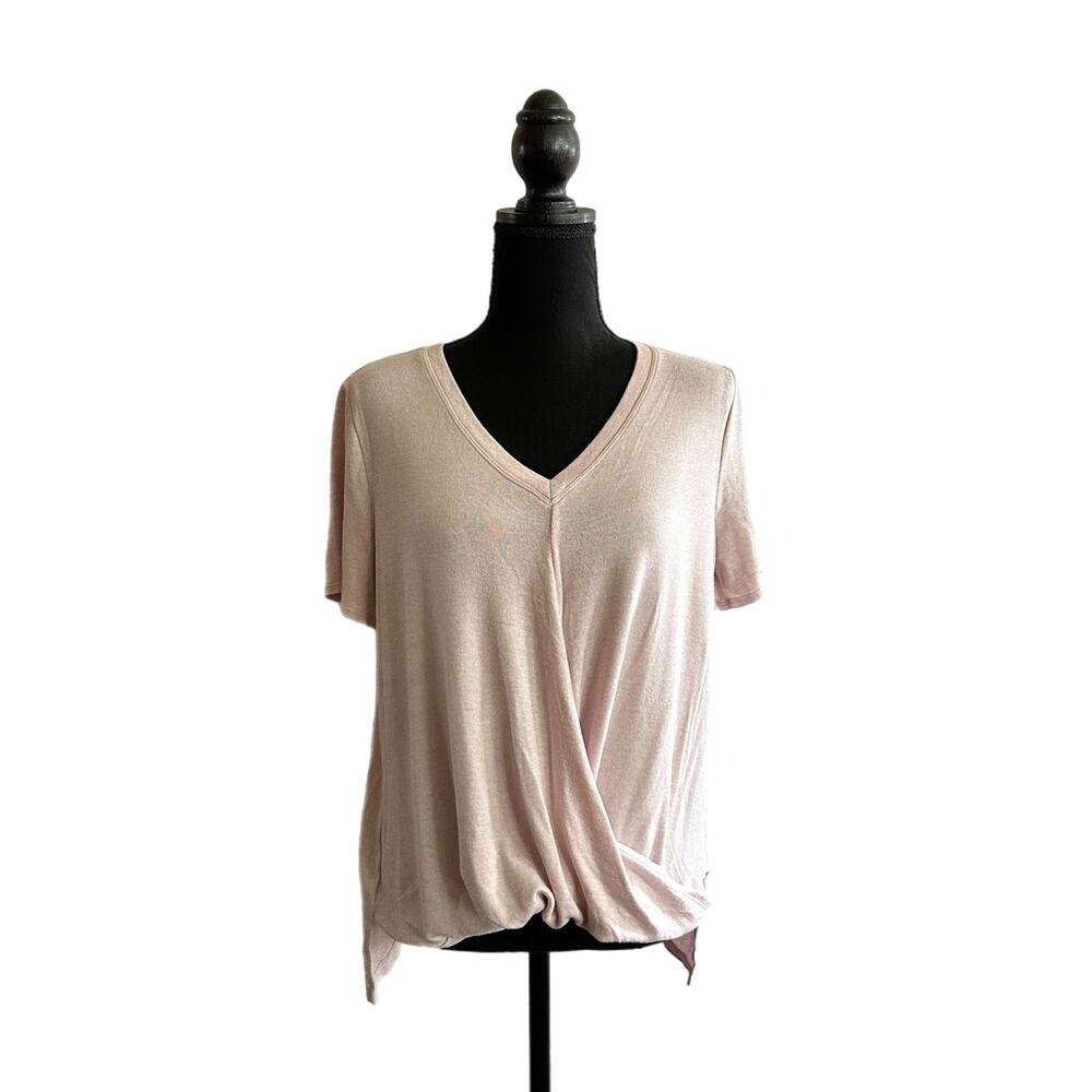 C22 Calvin Klein Pink V-neck Top, Medium, Pre-owned